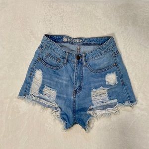 Denim shorts